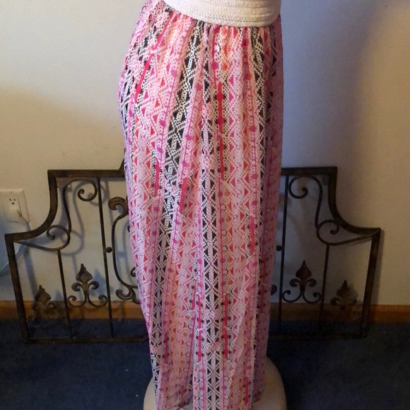 Long Sheer Skirt over mini skirt lining - Picture 3 of 3